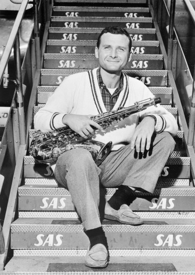 1958, em Copenhague: Getz tentando recomeçar e fugindo das drogas (Foto: SAS Scandinavian Airlines/Domínio público/Wikimedia Commons)