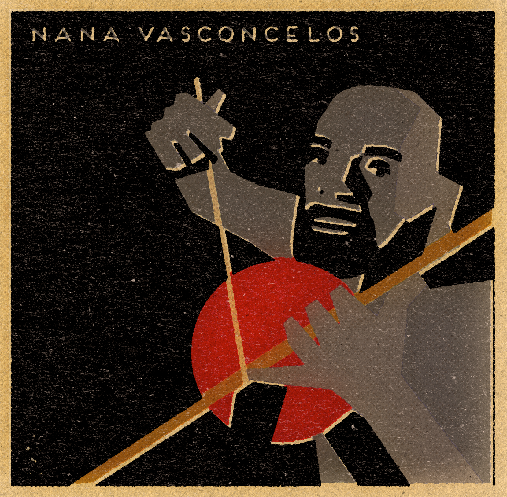 Naná Vasconcelos em arte de Daniel Kondo